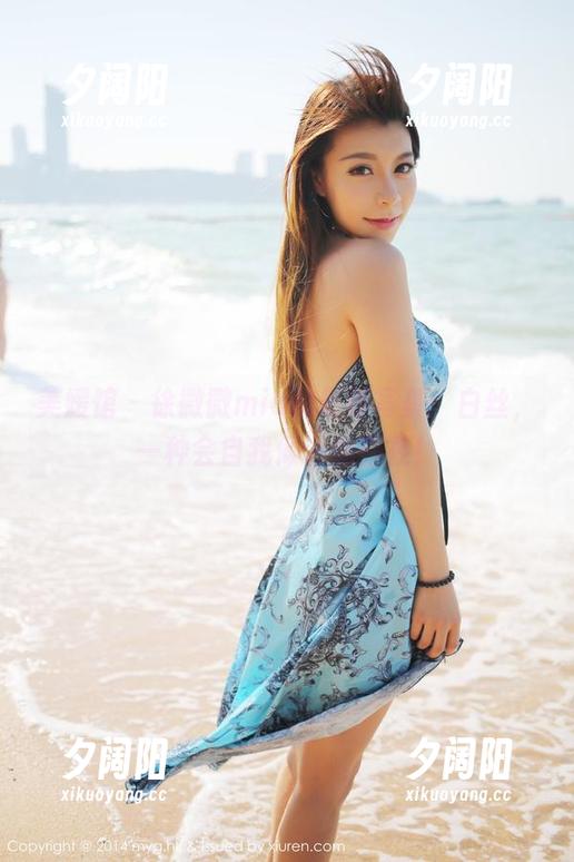 美媛馆 - 徐微微mia的最新写真：白丝，一种会自我倾诉的存在！